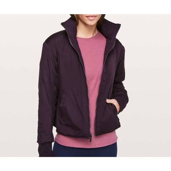 Lululemon Forever Warm Reversible Jacket in Cherry sz 6 - Picture 3 of 15